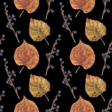 Düşen yaprakları, Kuru meyveler ile Seamless modeli