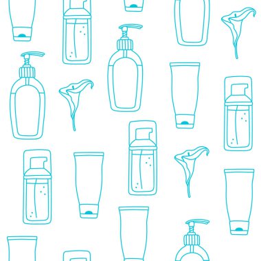 Simpless desen banyo malzemeleri ve lily çiçek