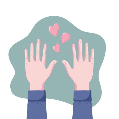 Kutlamada bir çift insan eli kaldırdı