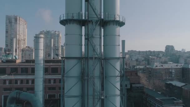 城市上空的热管 — 图库视频影像