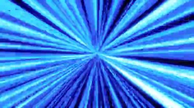 Soyut parlak mavi fütüristik enerji tüneli ve uzaydaki büyülü enerji bantları. Soyut arkaplan. Yüksek kalite 4k video, hareket tasarımı