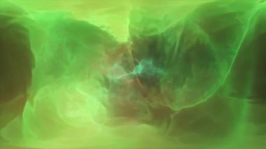 Soyut yeşil yanardöner çok renkli enerji sihirli parlak sıvı plazma arkaplan, 4k video, 60 fps