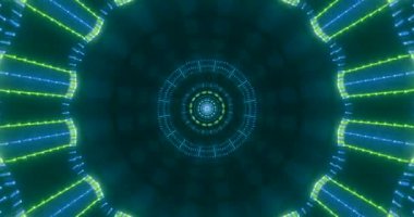 Parlak ışık desenli kusursuz tünel döngüsü bir enga oluşturur.