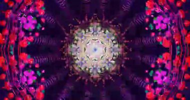 Pürüzsüz döngü VJ görselleri canlı renkler ve karmaşık dokunuşlar