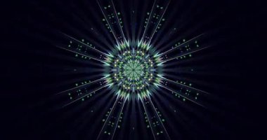 Dinamik geometrik desenler içeren kusursuz döngü VJ görselleri