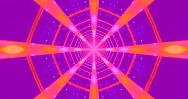 Renkli geometrik desenler büyüleyici bir görsel döngü oluşturur