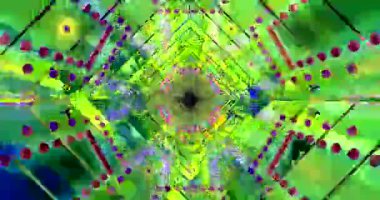 Renkli tünel döngüsü dijital için canlı görsel efektler yaratıyor