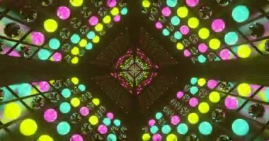 Simetteki renkli ışıkları gösteren kusursuz vj ekran koruyucusu