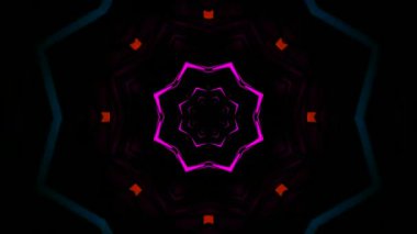 Canlı geometrik desen içeren kusursuz döngü vj ekran koruyucusu