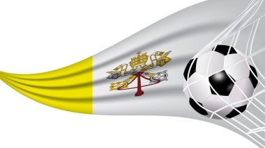 Futbol topunun grafiksel tasarımı Vatikan bayrağıyla bütünleştirildi