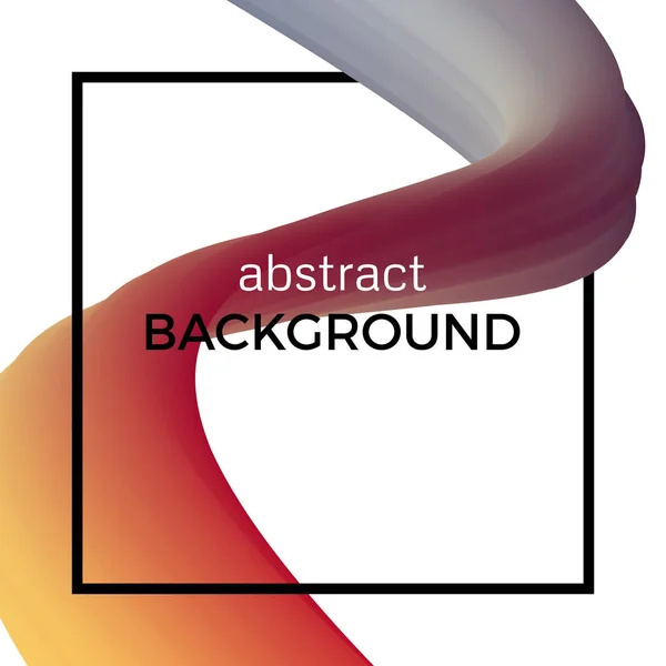 Abstraktní Kompozice Akvarel Vlny Černém Náměstí Barevné Pozadí Ohnutou Dynamický — Stockový vektor