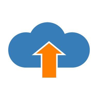 Bulut simgesini yüklemek. Vektör çizim