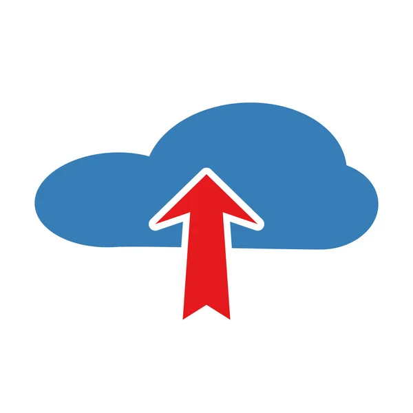 Upload cloud icon. Vector illustration