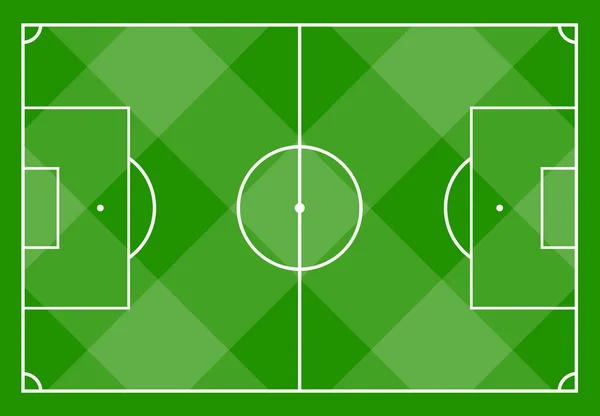 Campo de futebol com grama verde —  Vetores de Stock