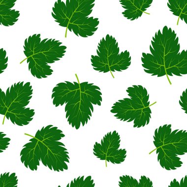 Yeşil yaz yaprakları ile Seamless modeli