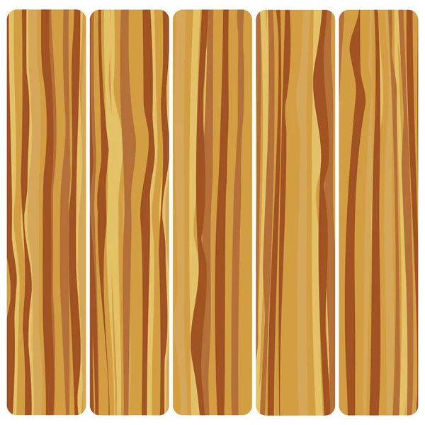 Five wooden boards — Stock Vector