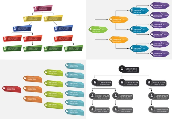 Set van vier structuur van kleurrijke bedrijfsconcept, — Stockvector