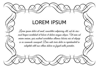 Dekoratif vintage yatay çerçeve