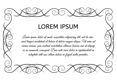 Dekoratif vintage yatay çerçeve