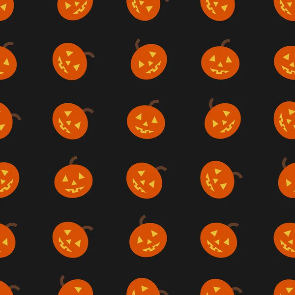 Nahtloser Halloween-Hintergrund mit Kürbis — Stockvektor