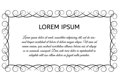 Dekoratif vintage yatay çerçeve