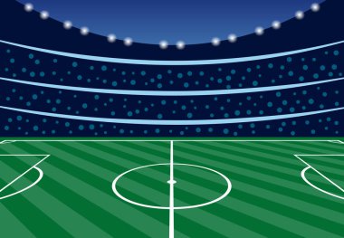 Futbol Stadyumu ile akşam tribün