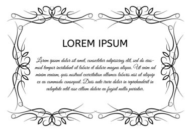 Dekoratif vintage yatay çerçeve