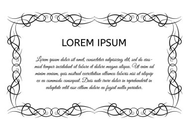 Dekoratif vintage yatay çerçeve