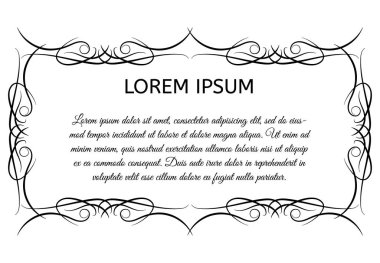 Dekoratif vintage yatay çerçeve