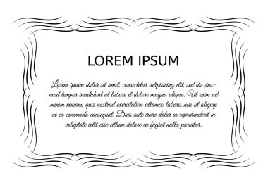 Dekoratif vintage yatay çerçeve