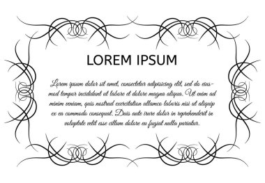 Dekoratif vintage yatay çerçeve