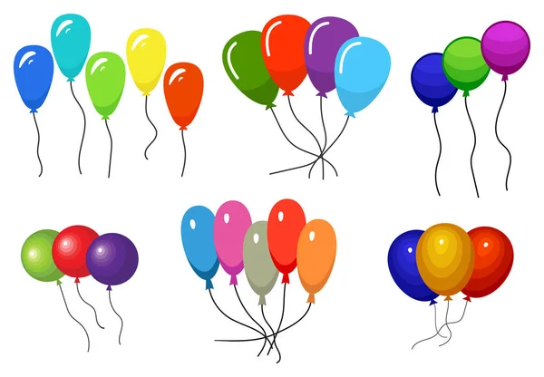 Färg heliumballonger — Stock vektor