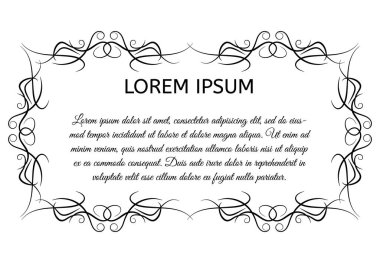 Dekoratif vintage yatay çerçeve