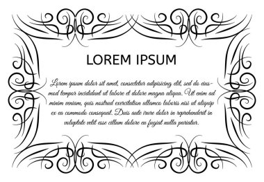 Dekoratif vintage yatay çerçeve