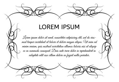 Dekoratif vintage yatay çerçeve