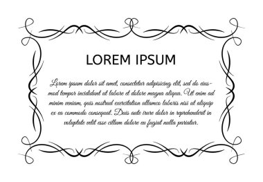 Dekoratif vintage yatay çerçeve