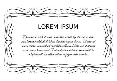 Dekoratif vintage yatay çerçeve