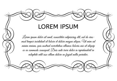 Dekoratif vintage yatay çerçeve