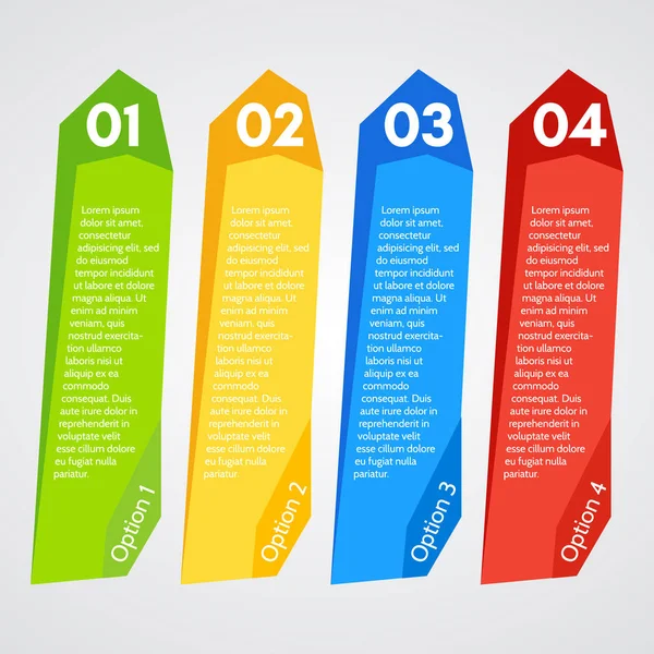 Quatro elementos do design infográfico — Vetor de Stock