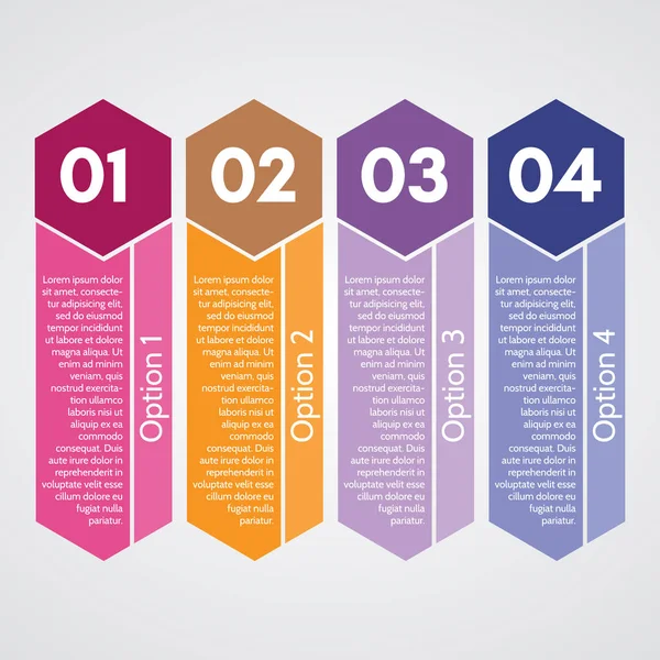 Vier elementen van infographic ontwerp — Stockvector