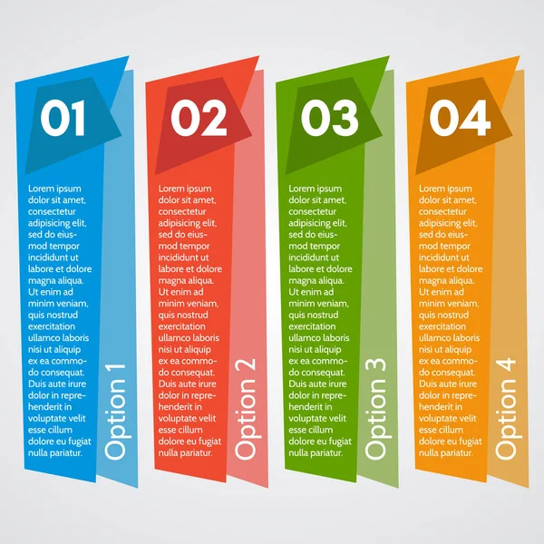 Quatro elementos do design infográfico — Vetor de Stock
