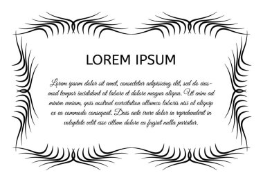 Dekoratif vintage yatay çerçeve