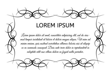 Dekoratif vintage yatay çerçeve