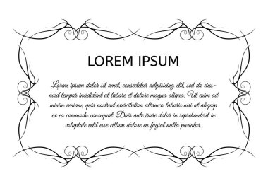 Dekoratif vintage yatay çerçeve