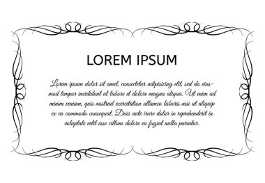 Dekoratif vintage yatay çerçeve