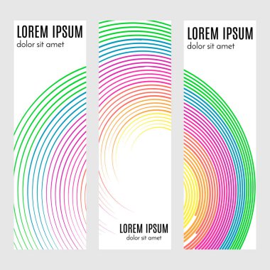 Soyut dikey başlık afiş kümesi