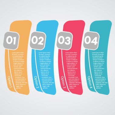 Adım adım Infographic tasarım şablonu