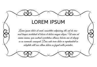 Dekoratif vintage yatay çerçeve