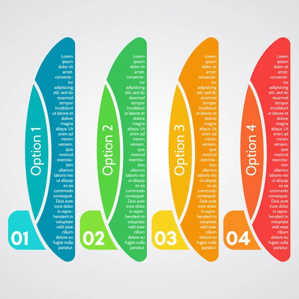 Cuatro elementos del diseño infográfico — Archivo Imágenes Vectoriales