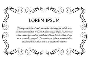 Dekoratif vintage yatay çerçeve